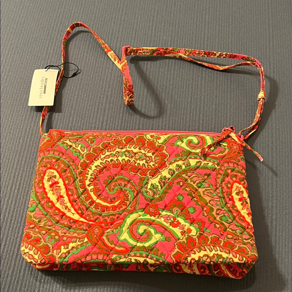 Vera Bradley Red and Green Paisley Crossbody Bag